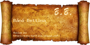Bánó Bettina névjegykártya